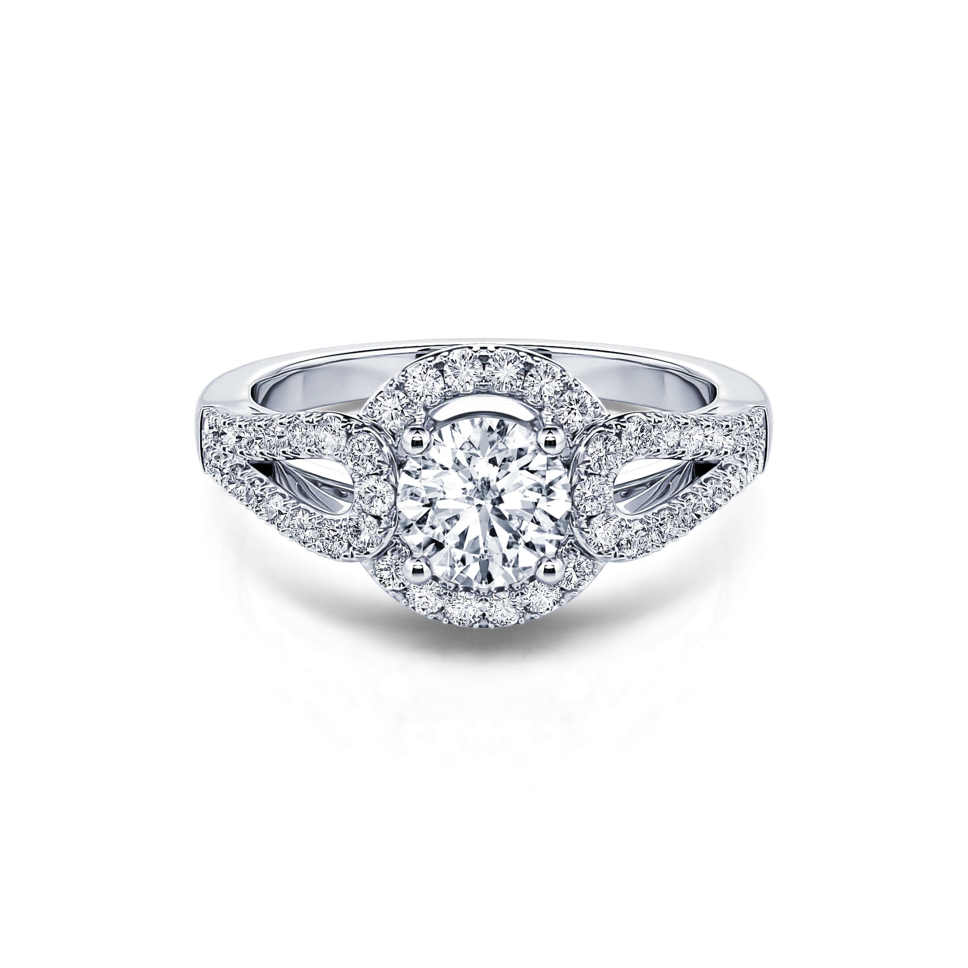 Bague de fiançailles platine diamant Lyna 1