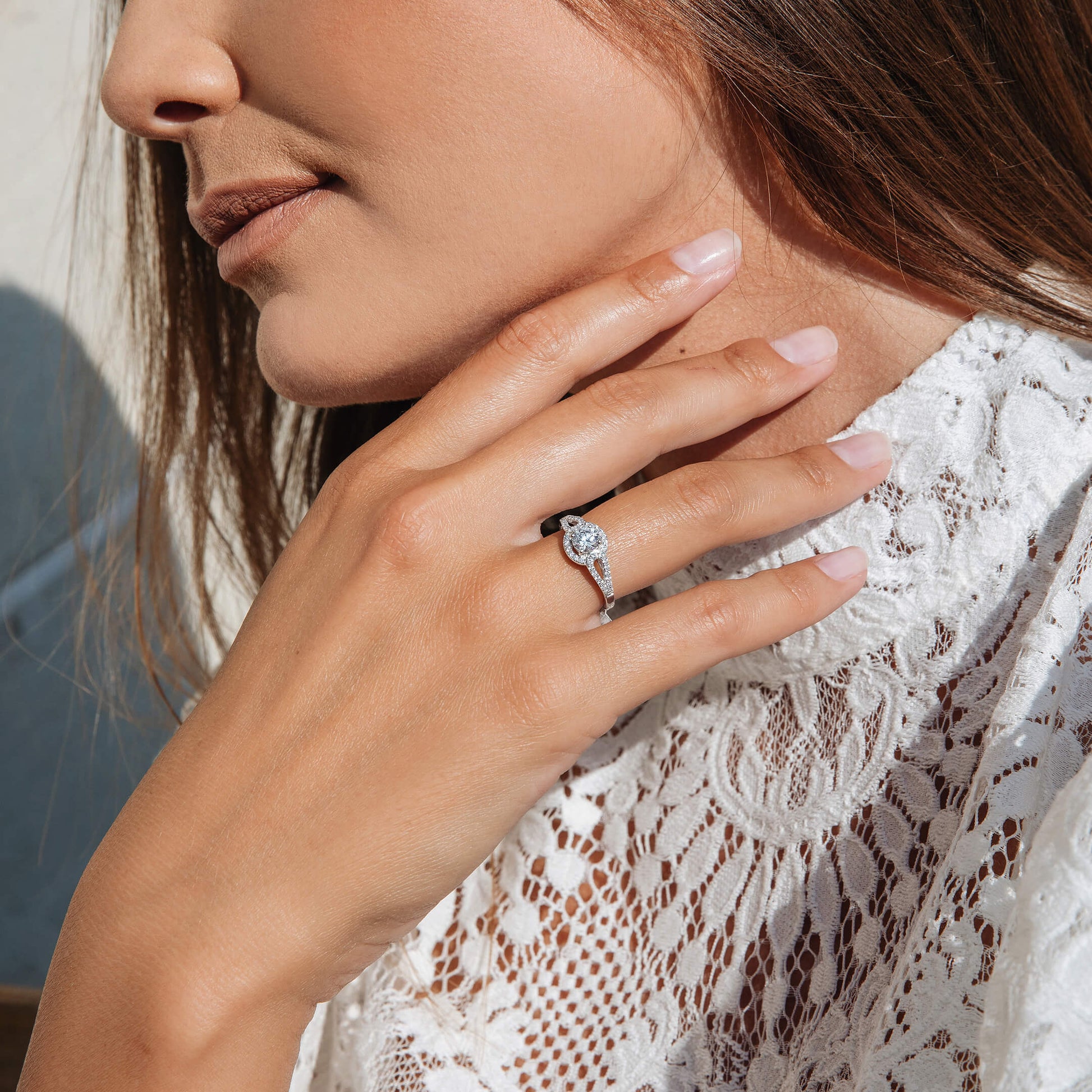 Bague de fiançailles platine diamant Lyna 5
