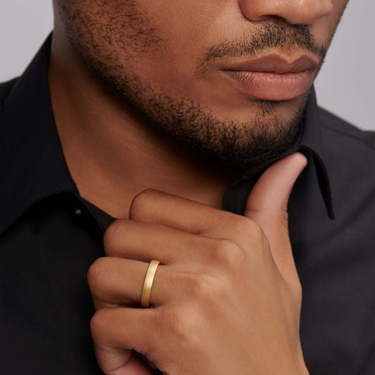 Maddy - Alliance ruban sablée or jaune #2