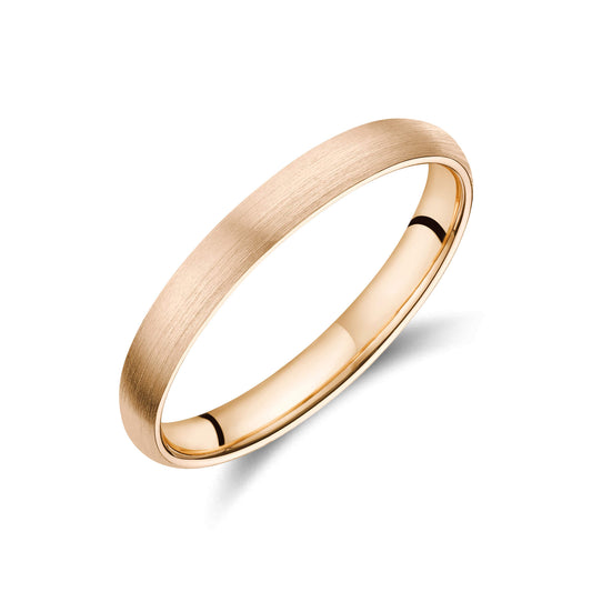 Mailis - Alliance demi jonc brossée or rose #1