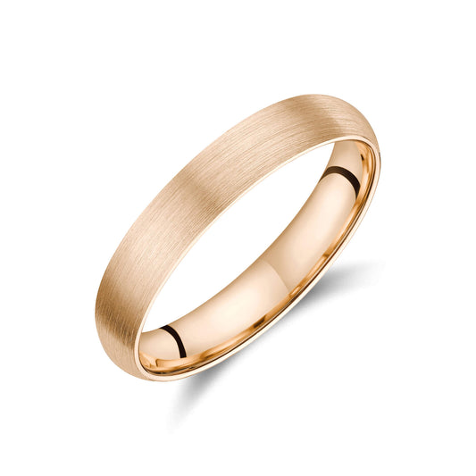 Mailis - Alliance demi jonc brossée or rose #2