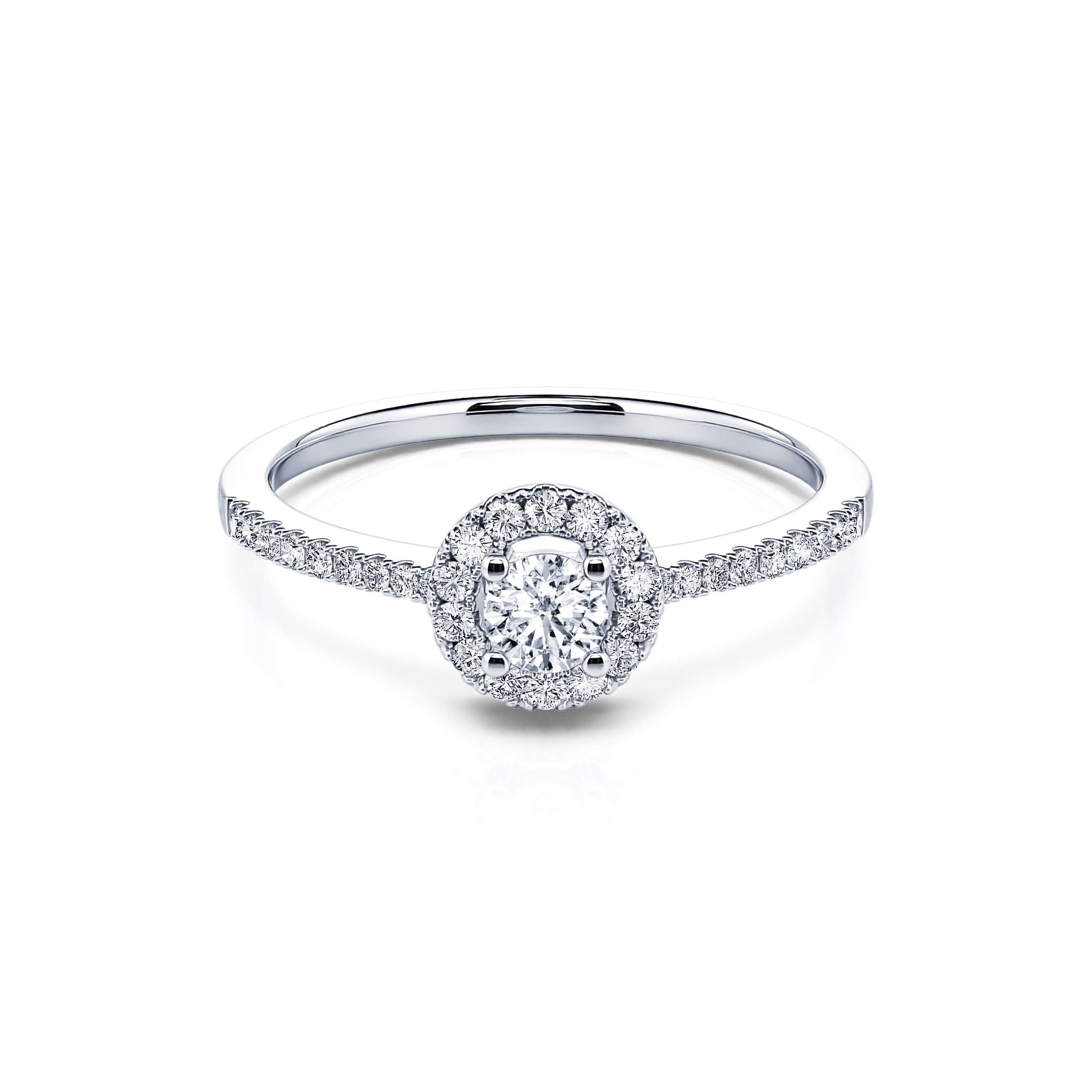 Bague de fiançailles ronde en platine  Manhattan 1
