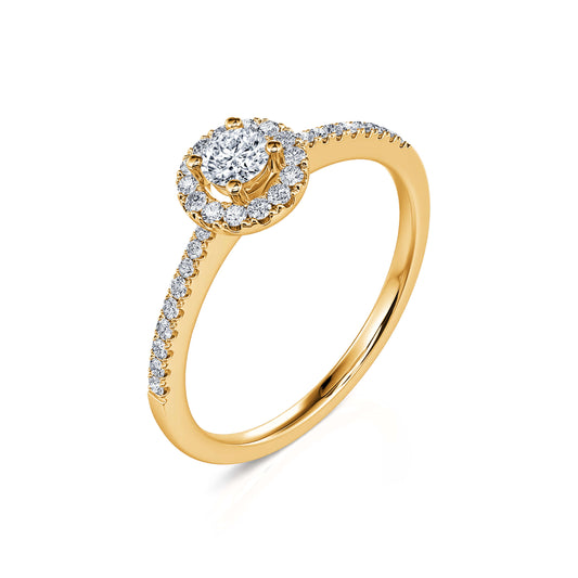 Manhattan - Bague de fiançailles ronde en or jaune #2
