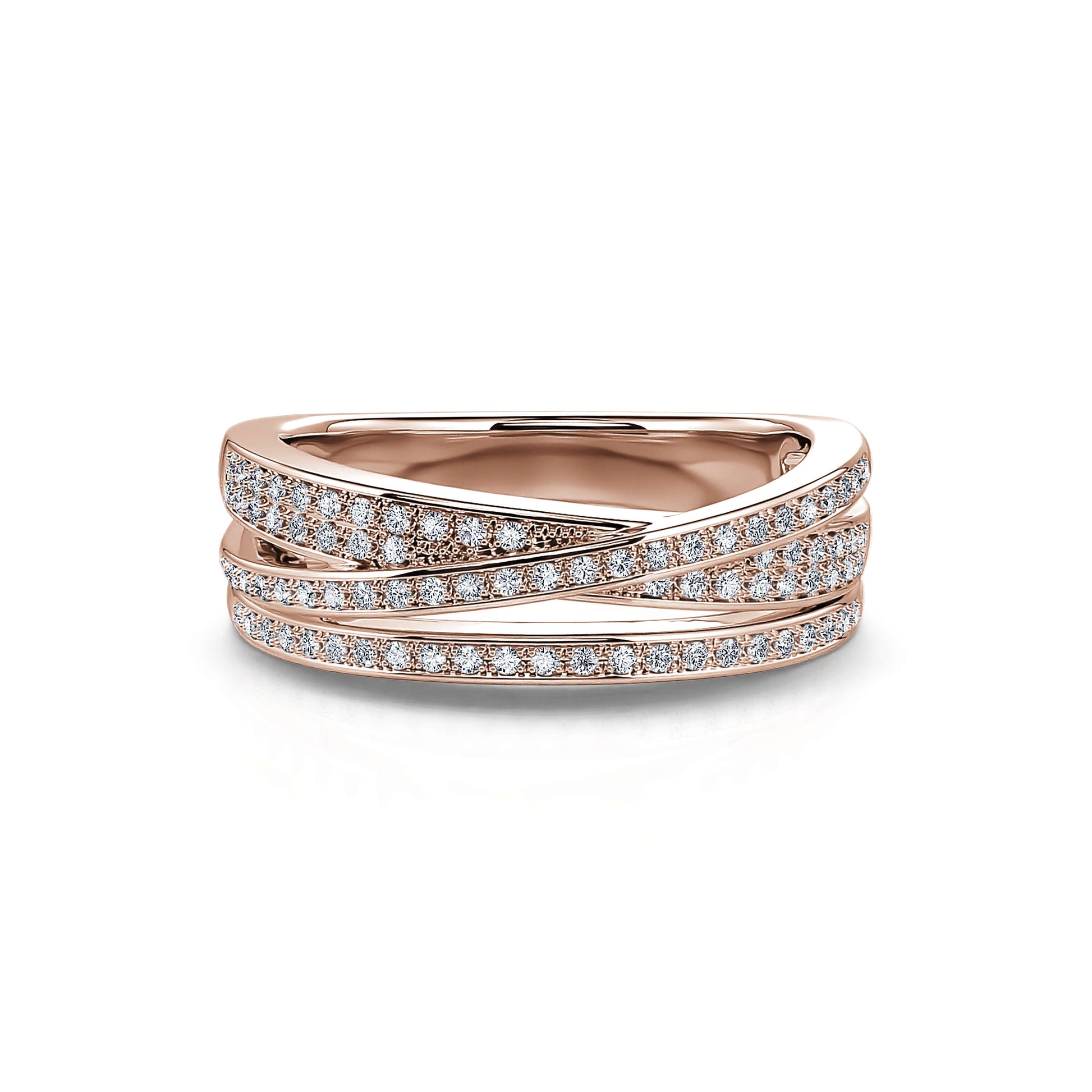 Alliance or rose diamant Manuella 3