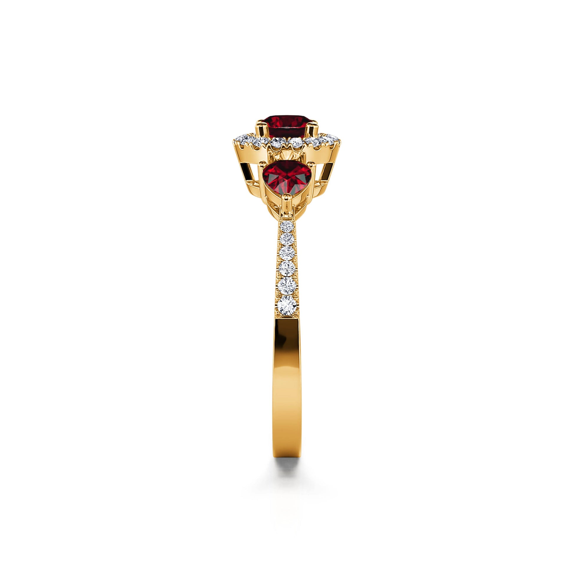 Bague triologie rubis et diamant Mara 3