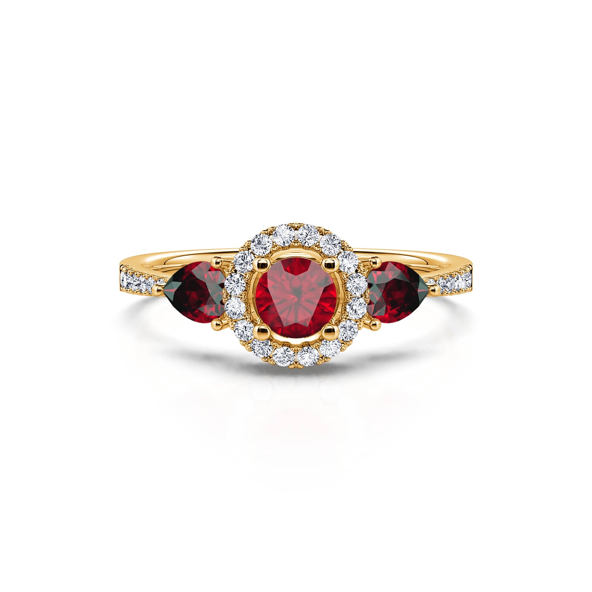 Bague triologie rubis et diamant Mara 1