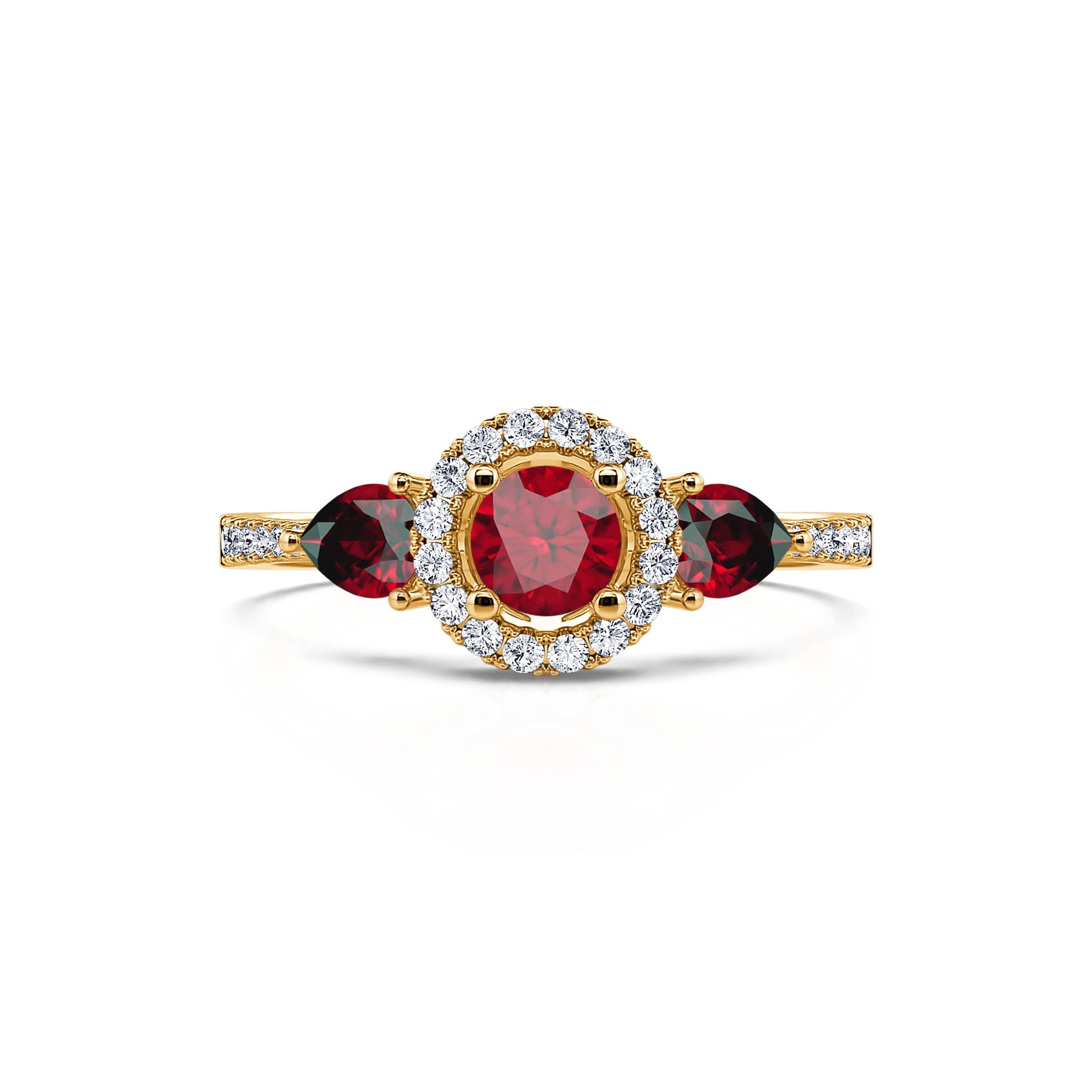 Bague triologie rubis et diamant Mara 4
