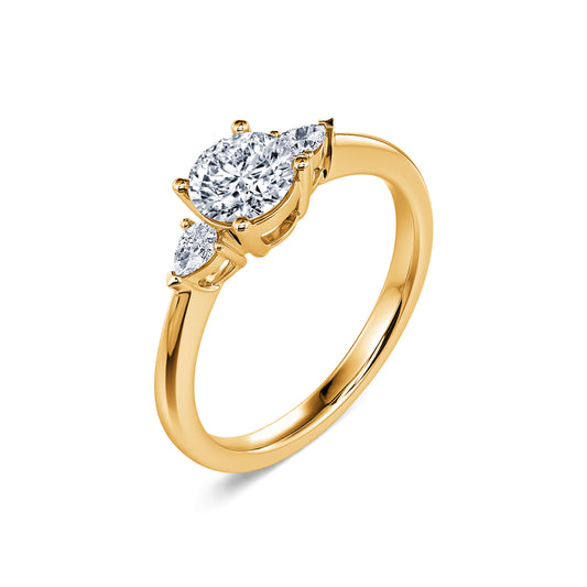 Maylis Lab - Solitaire diamant de synthèse en or jaune #2