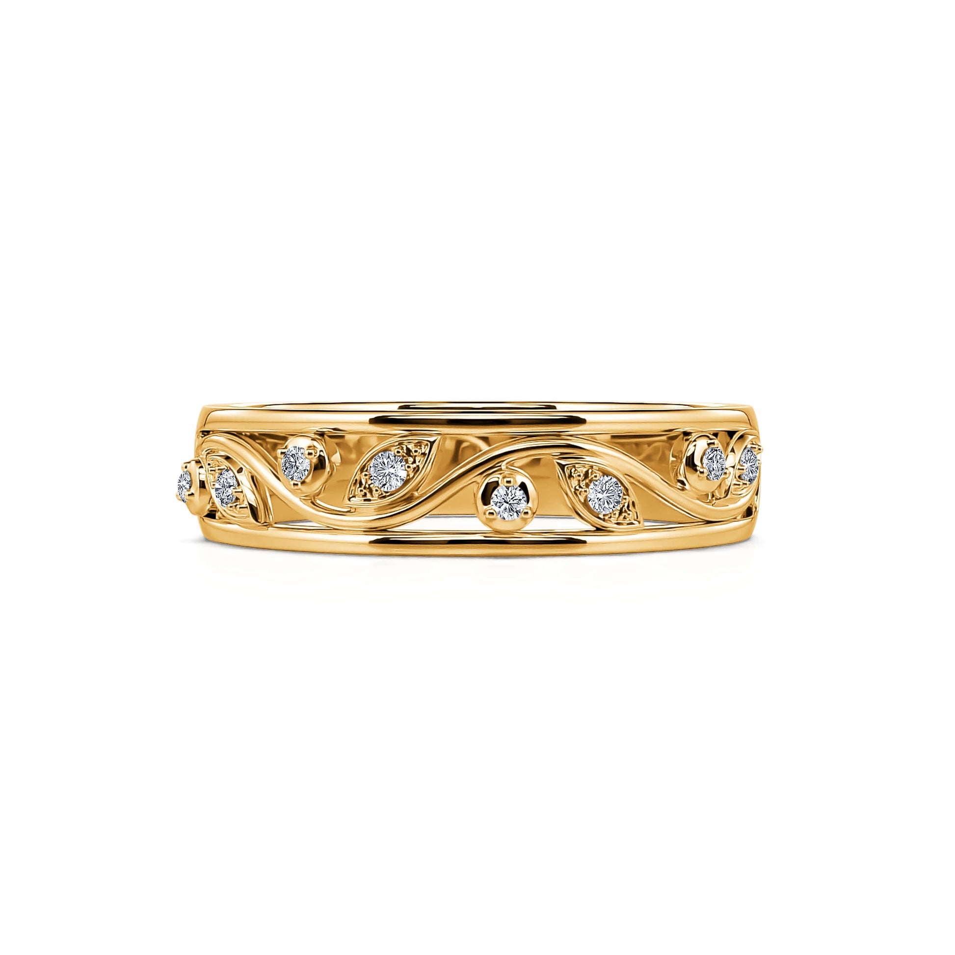 Alliance or jaune diamant Melina 2