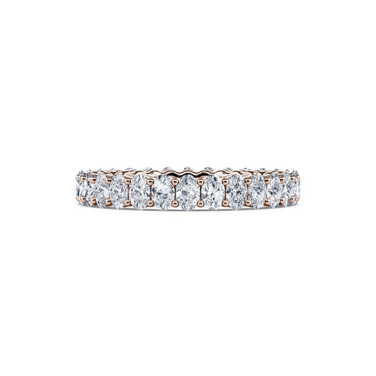 Mia Lab&nbsp;-&nbsp;Alliance or rose diamant de synthèse ovale #2