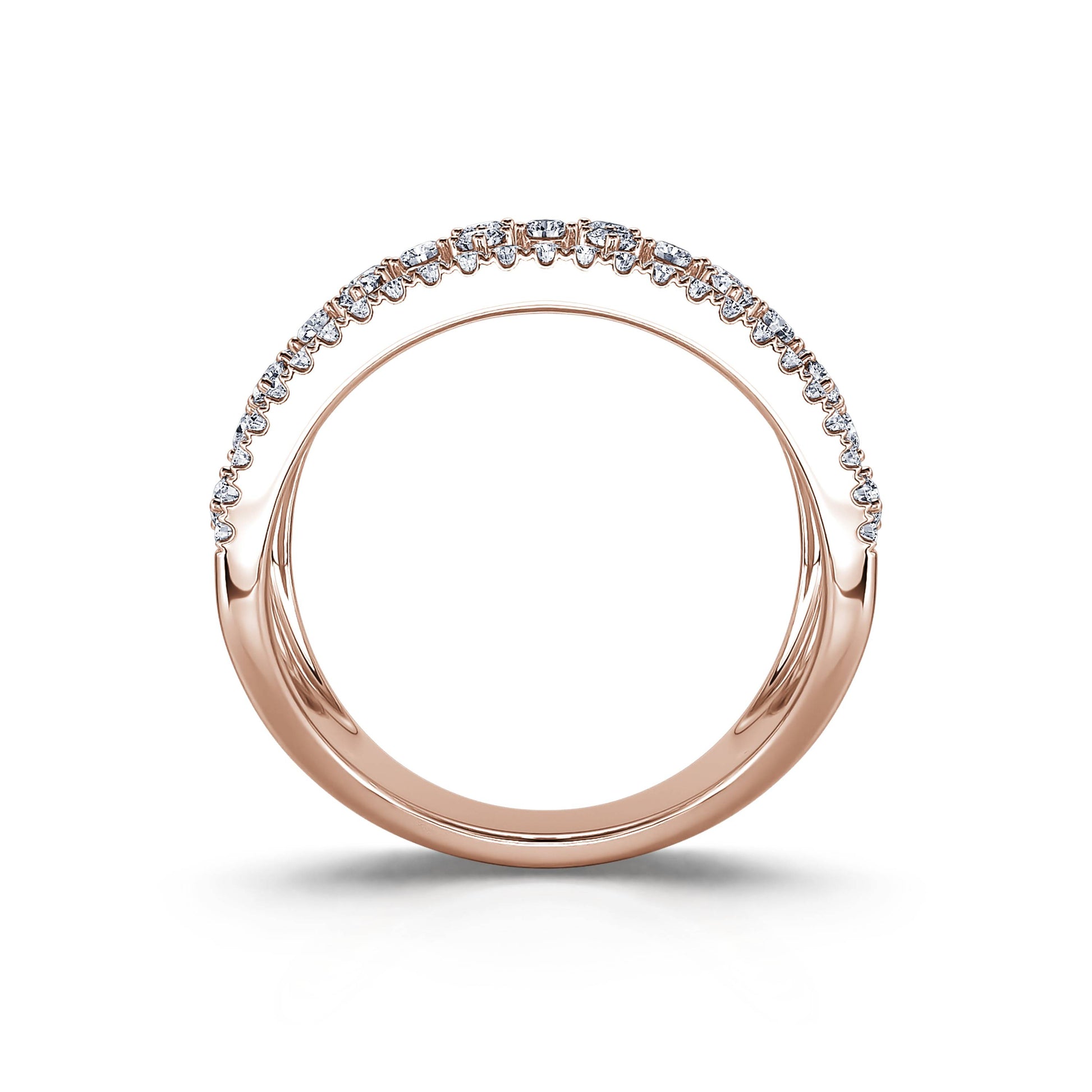 Bague dentelle or rose et diamant  Miley 3