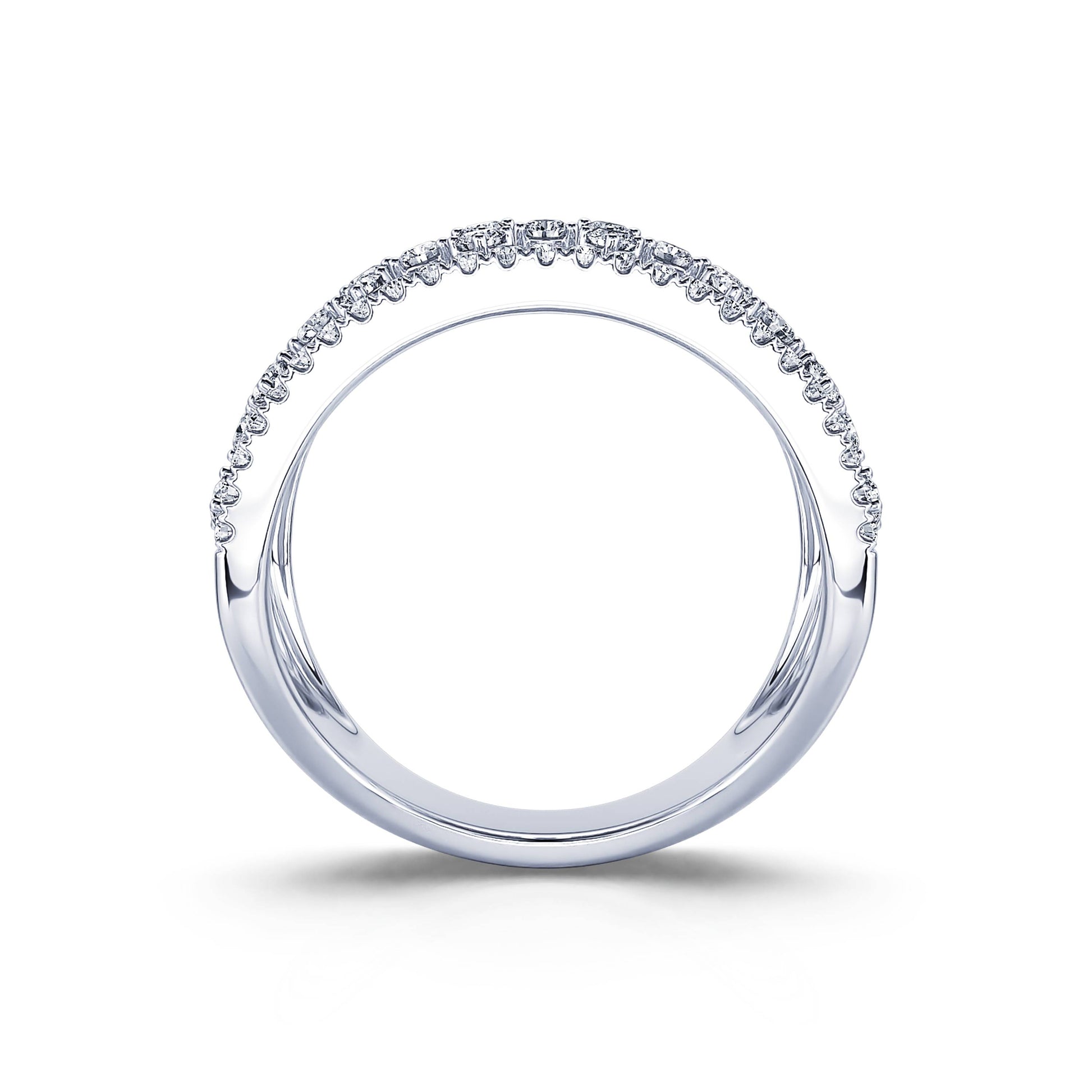 Bague dentelle or blanc et diamant  Miley 3