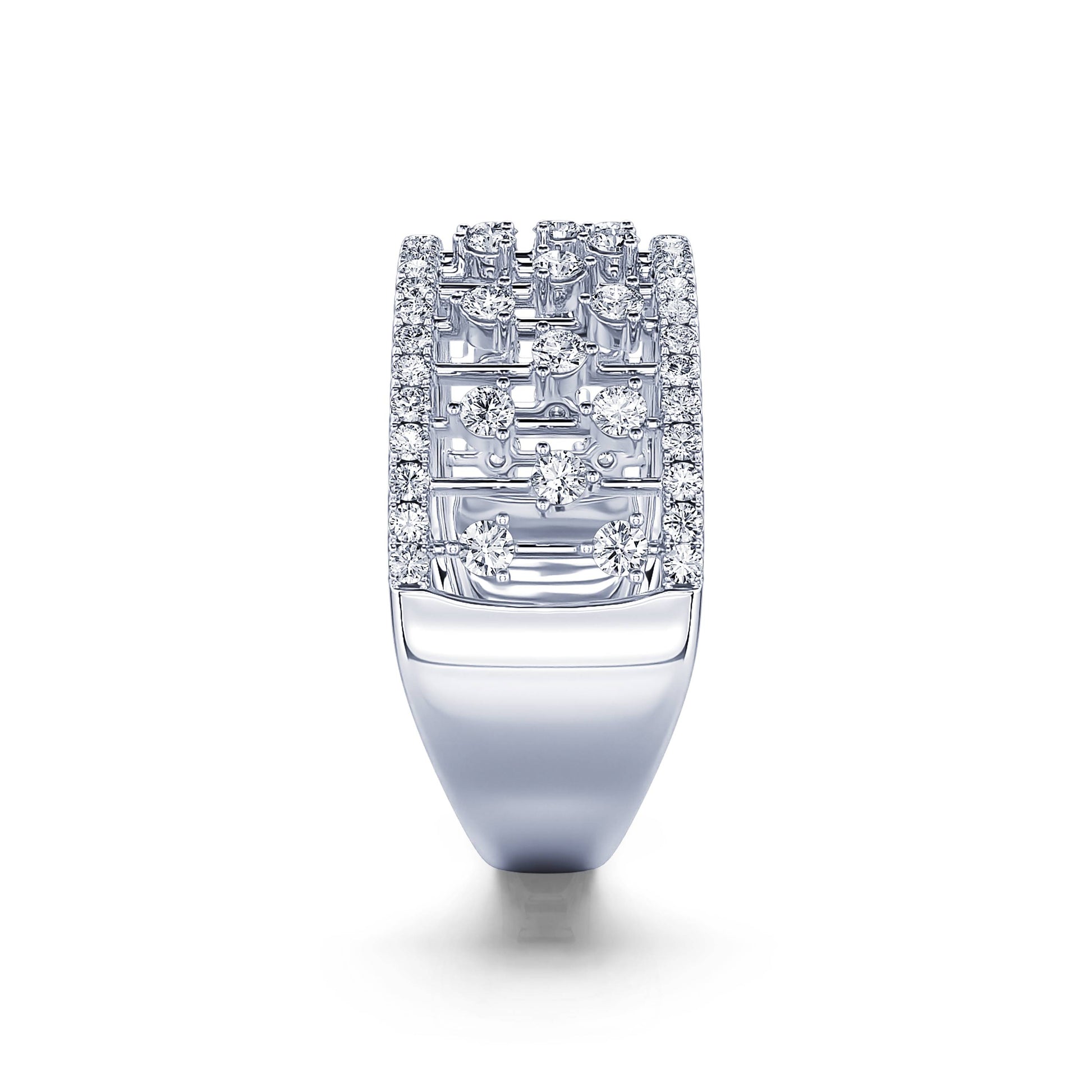 Bague dentelle or blanc et diamant  Miley 4