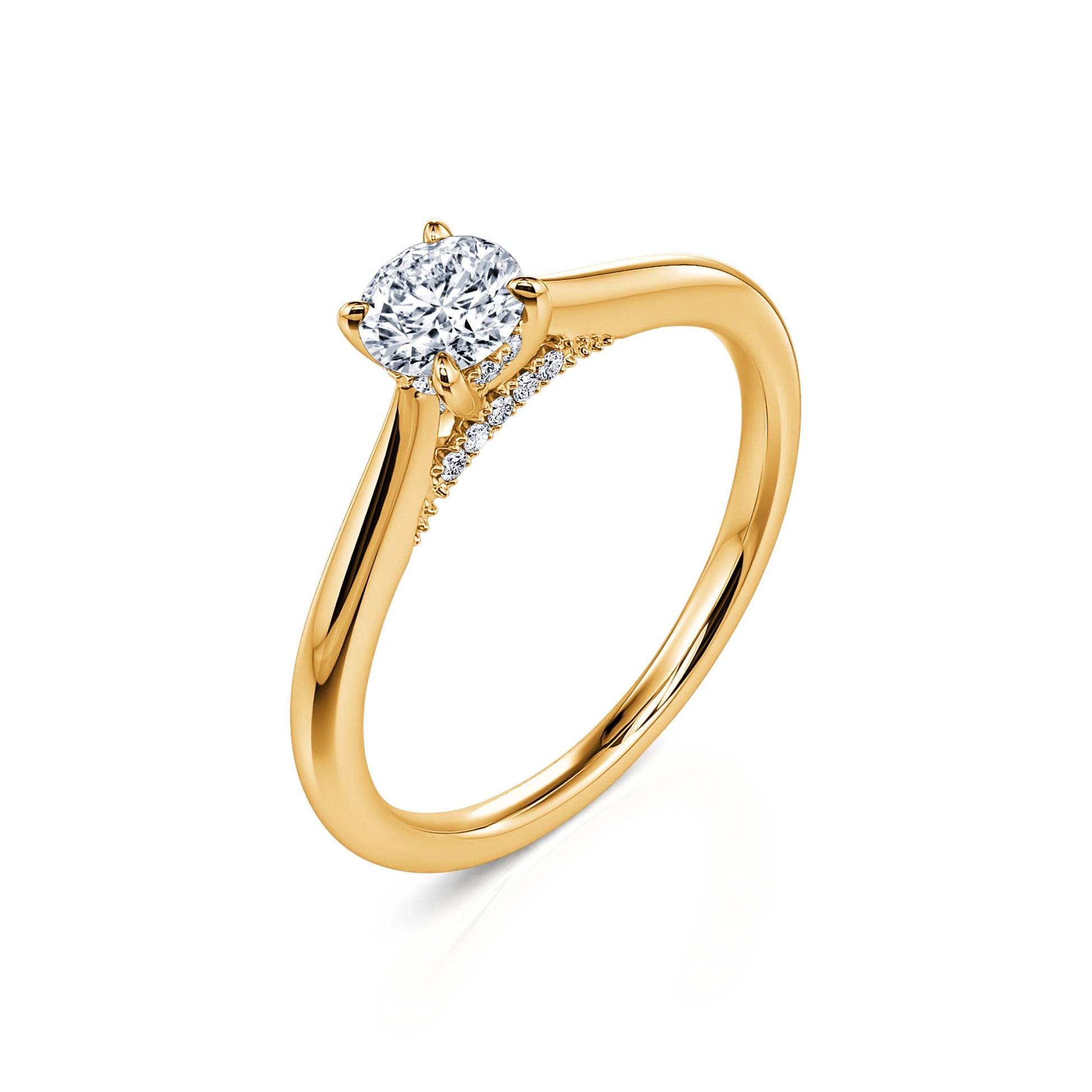 Solitaire diamant jaune Misha 2