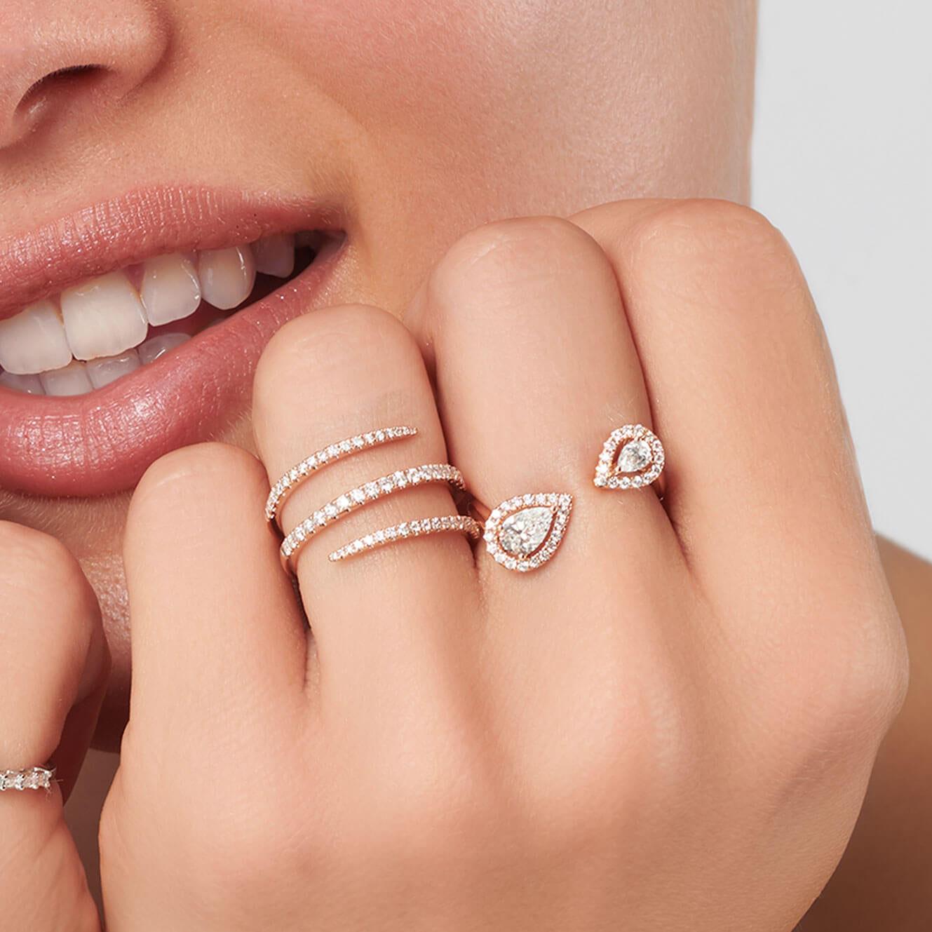 Bague serpent diamant et or jaune Molly 5