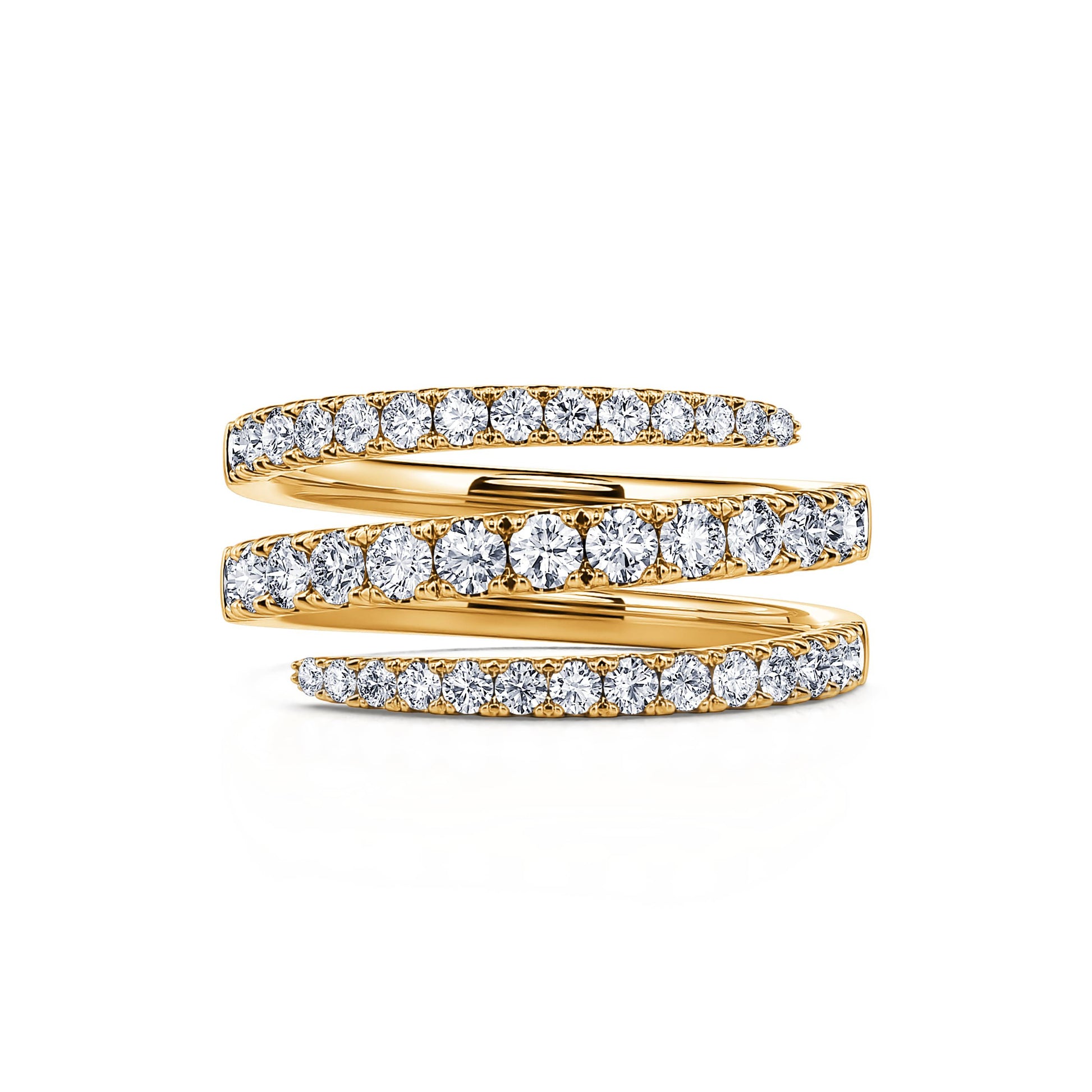 Bague serpent diamant et or jaune Molly 2