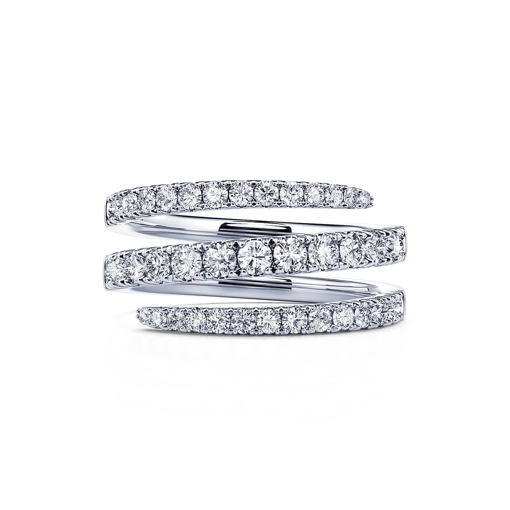 Bague serpent diamant et or blanc Molly 2