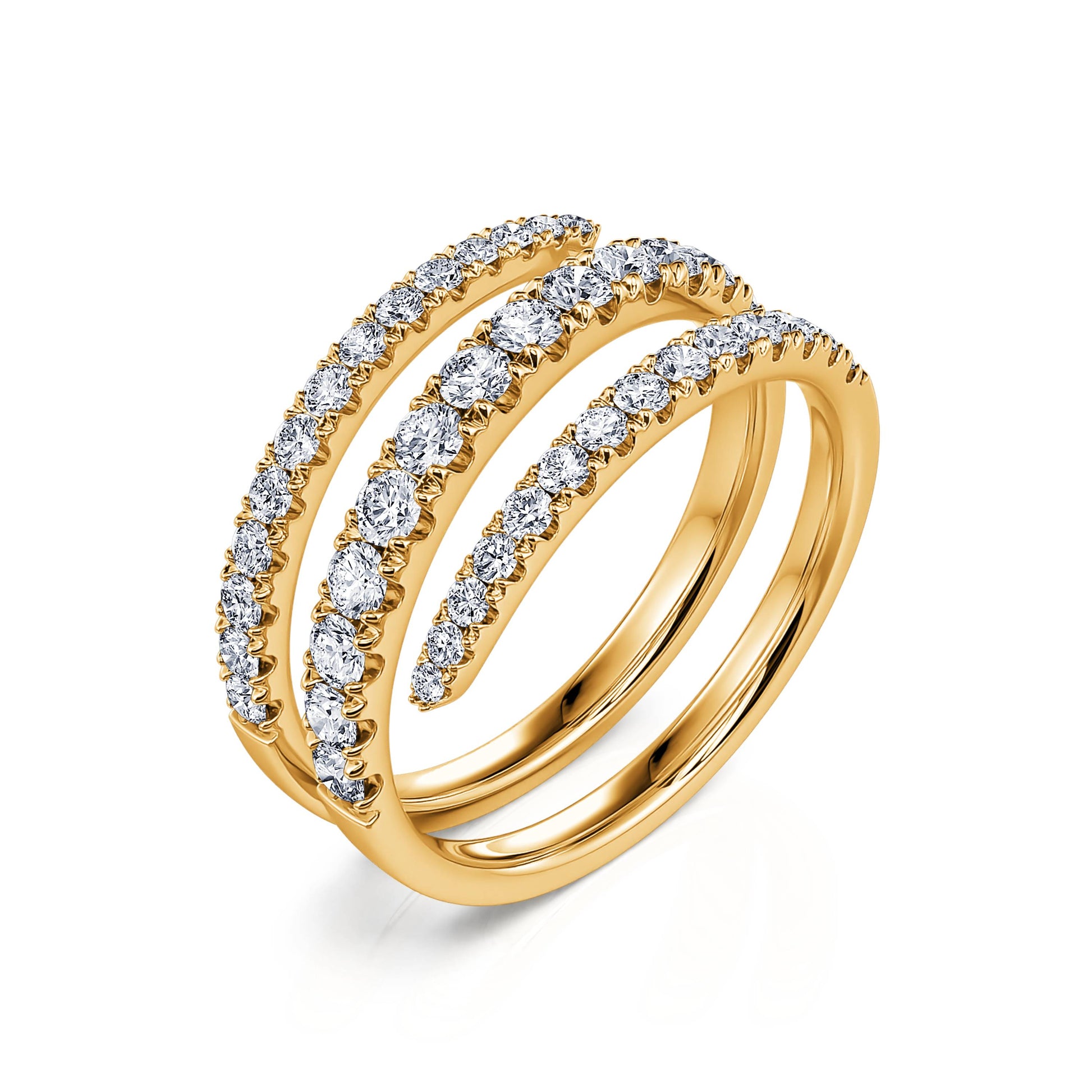 Bague serpent diamant et or jaune Molly 1