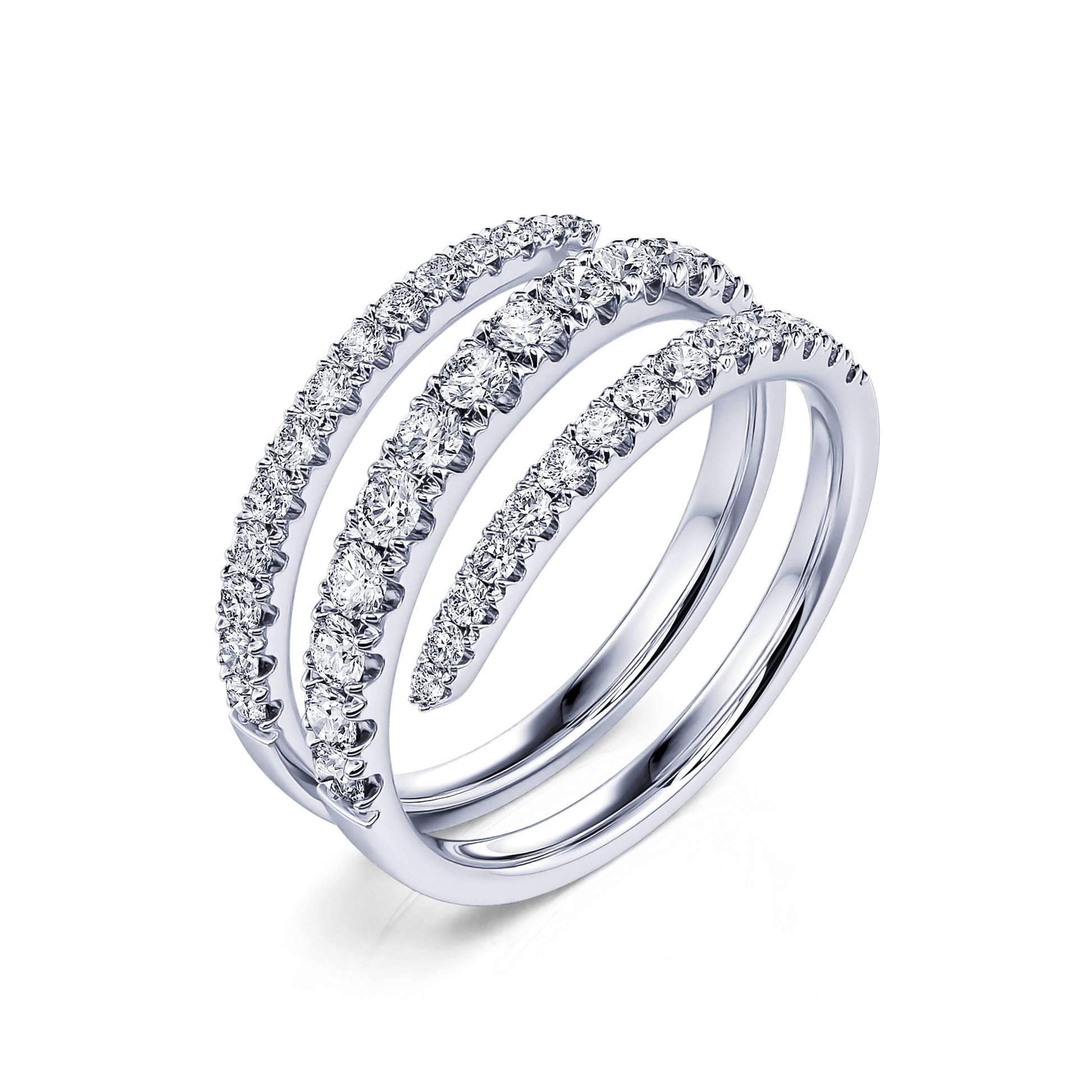 Bague serpent diamant et or blanc Molly 1