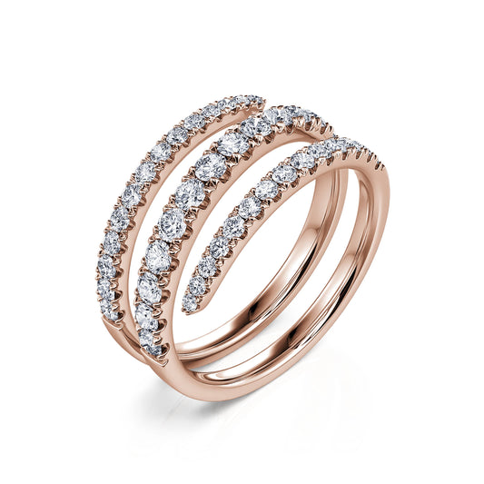 Molly&nbsp;-&nbsp;Bague serpent diamant et or rose  #1