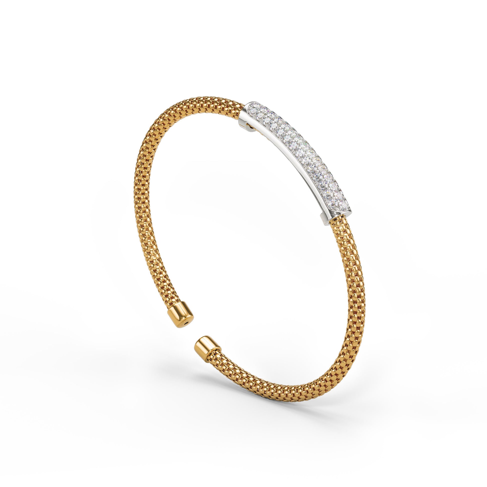 Bracelet jonc diamant or jaune Muse 3