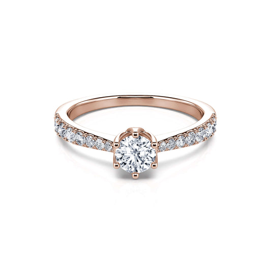 Myriam&nbsp;-&nbsp;Solitaire or rose diamant #1