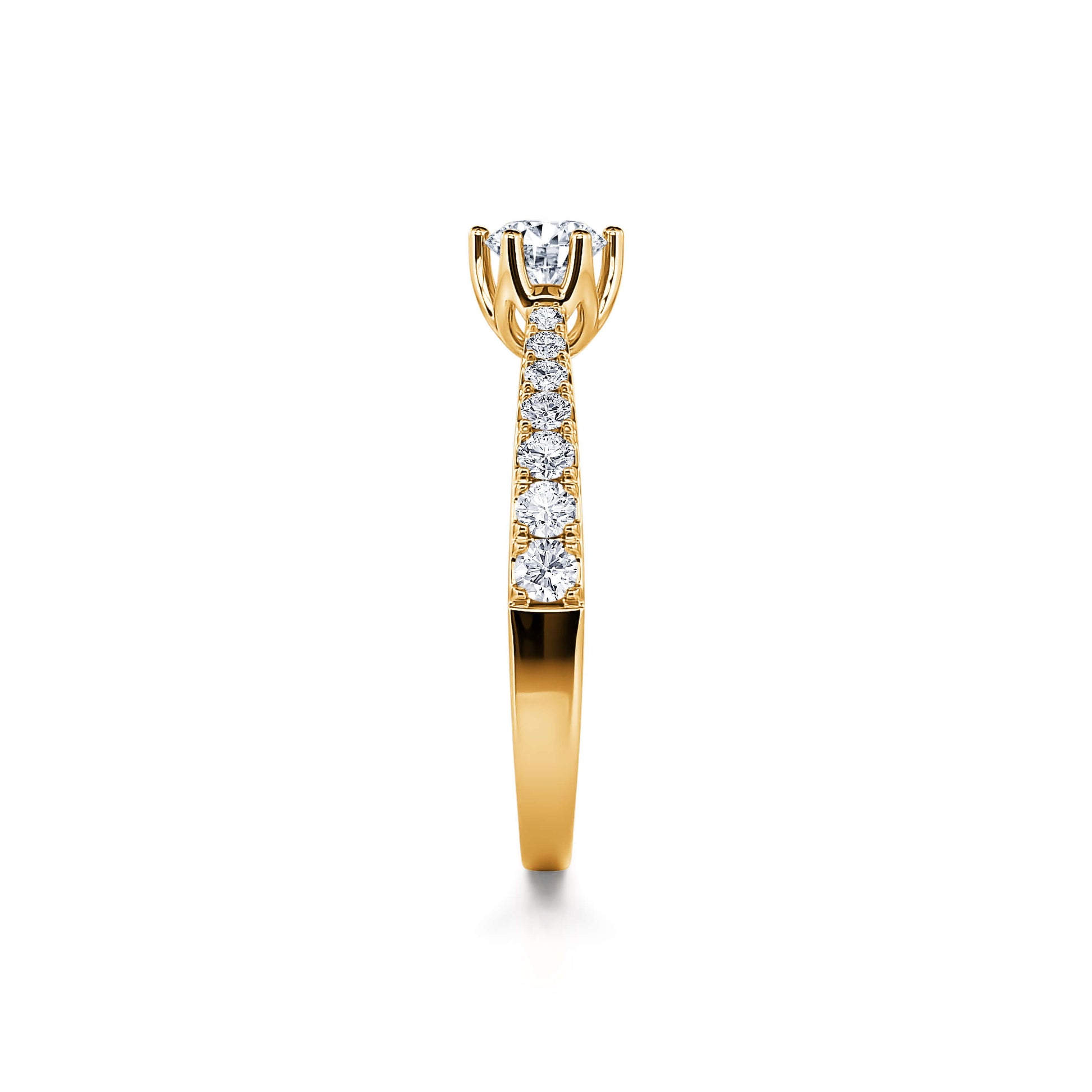 Solitaire or jaune diamant Myriam 3