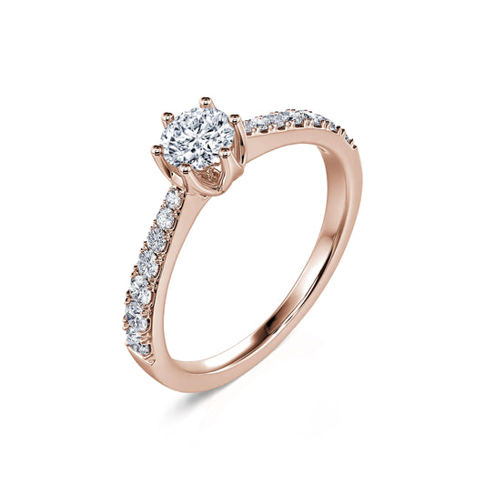 Myriam&nbsp;-&nbsp;Solitaire or rose diamant #2