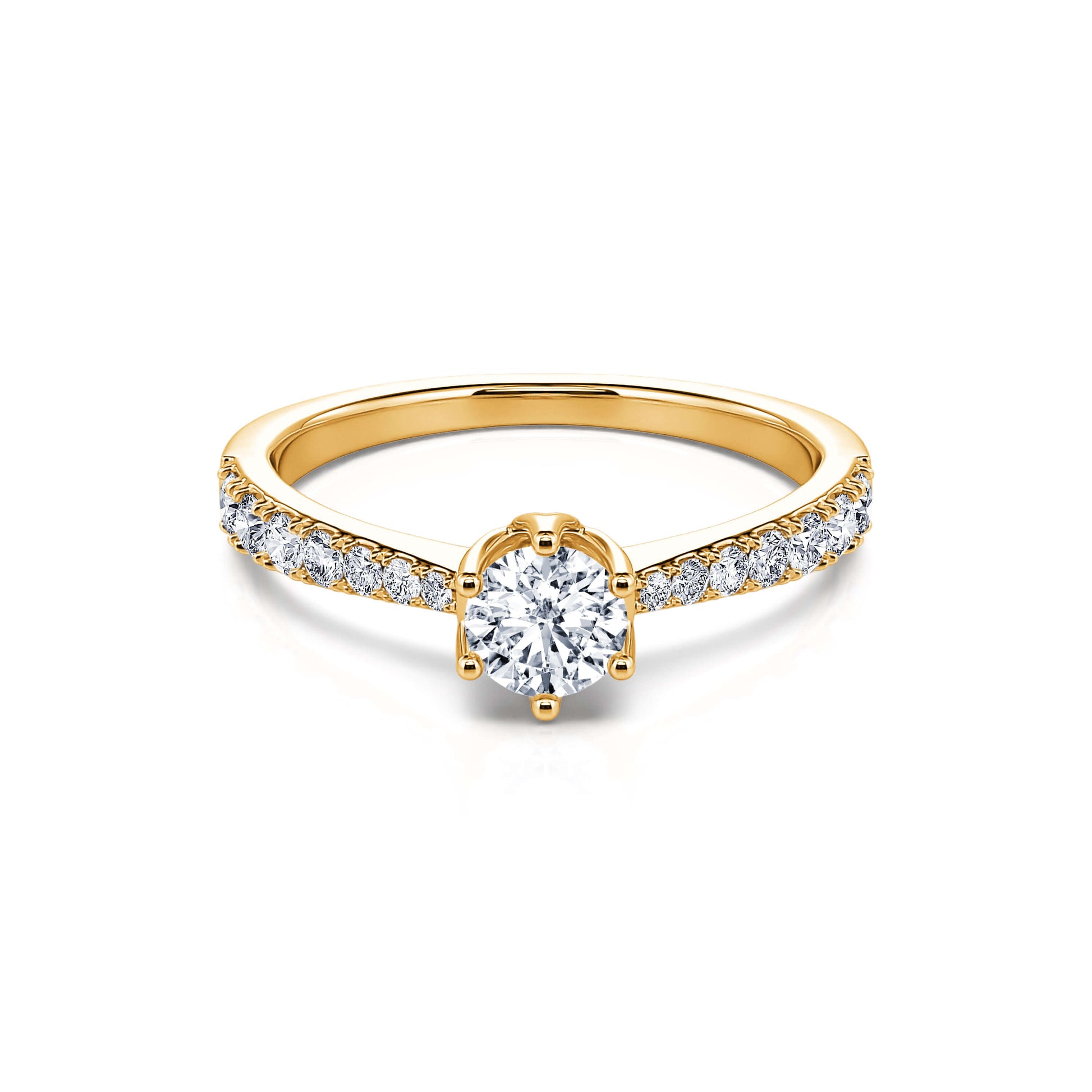 Solitaire or jaune diamant Myriam 1