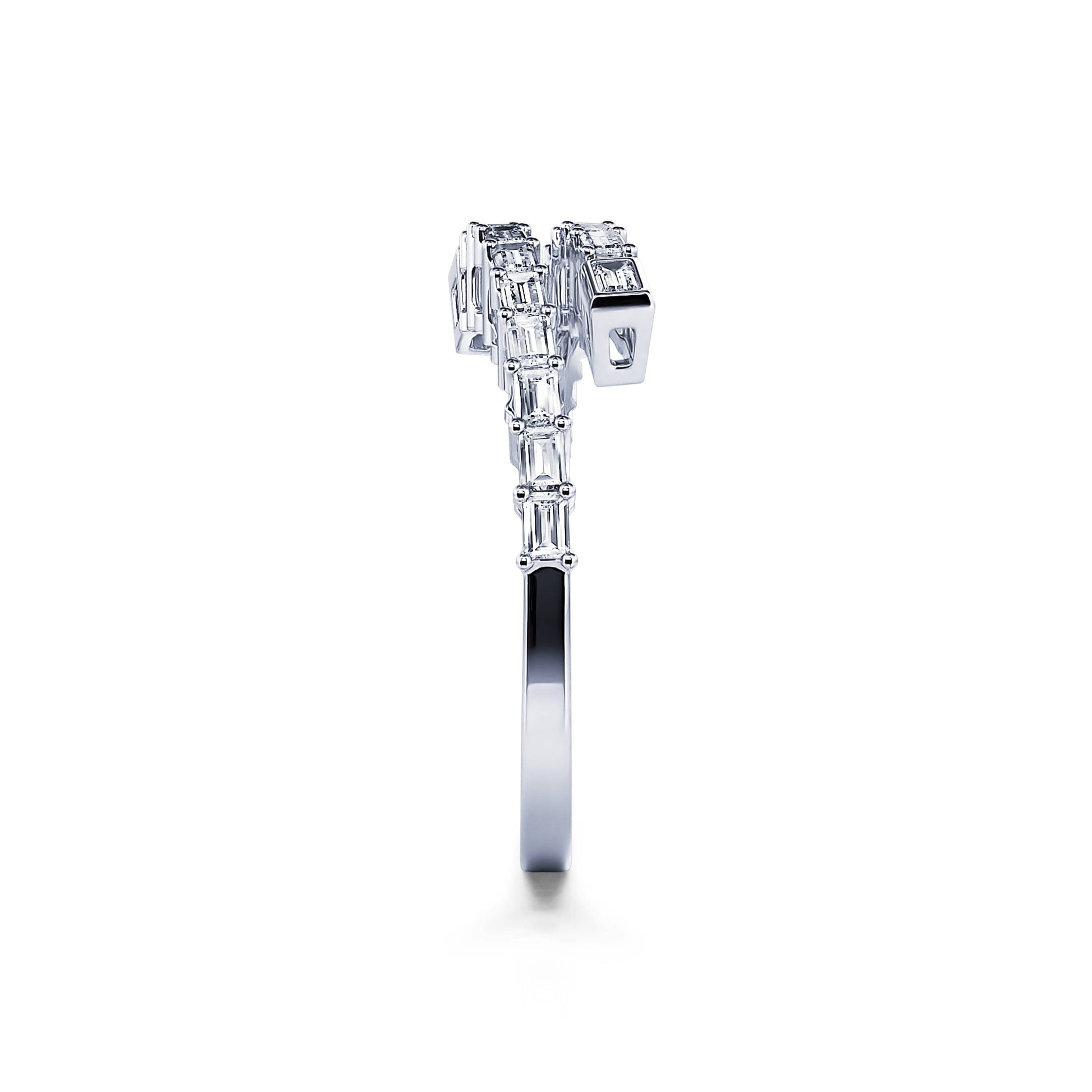 Bague serpent diamant emeraude or blanc Naja 3
