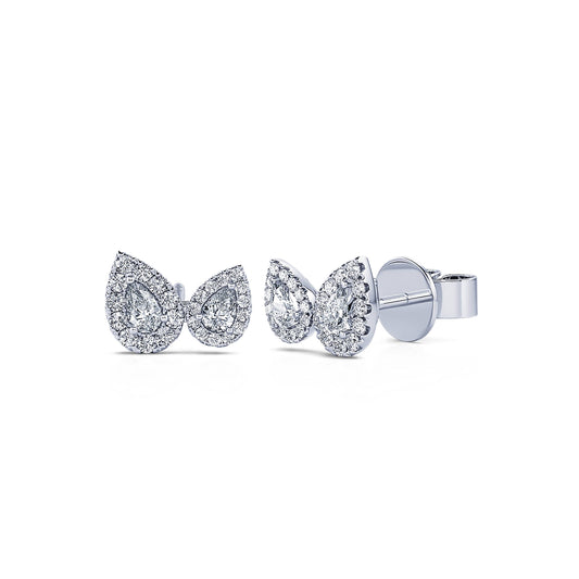 Nala&nbsp;-&nbsp;Puces d'oreilles "Toi &amp; Moi" or blanc diamants #2