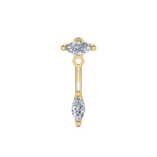 Naomie&nbsp;-&nbsp;Mono boucle d'oreilles or jaune diamant #1