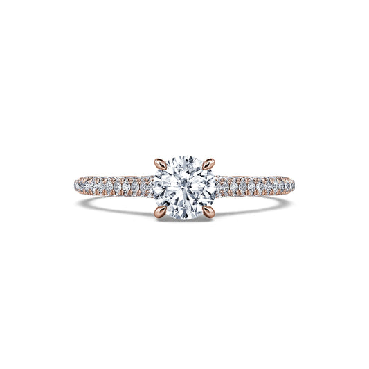 Nastasia Lab&nbsp;-&nbsp;Solitaire diamant de synthèse en or rose #1