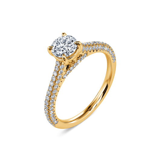 Nastasia Lab - Solitaire diamant de synthèse en or jaune #2