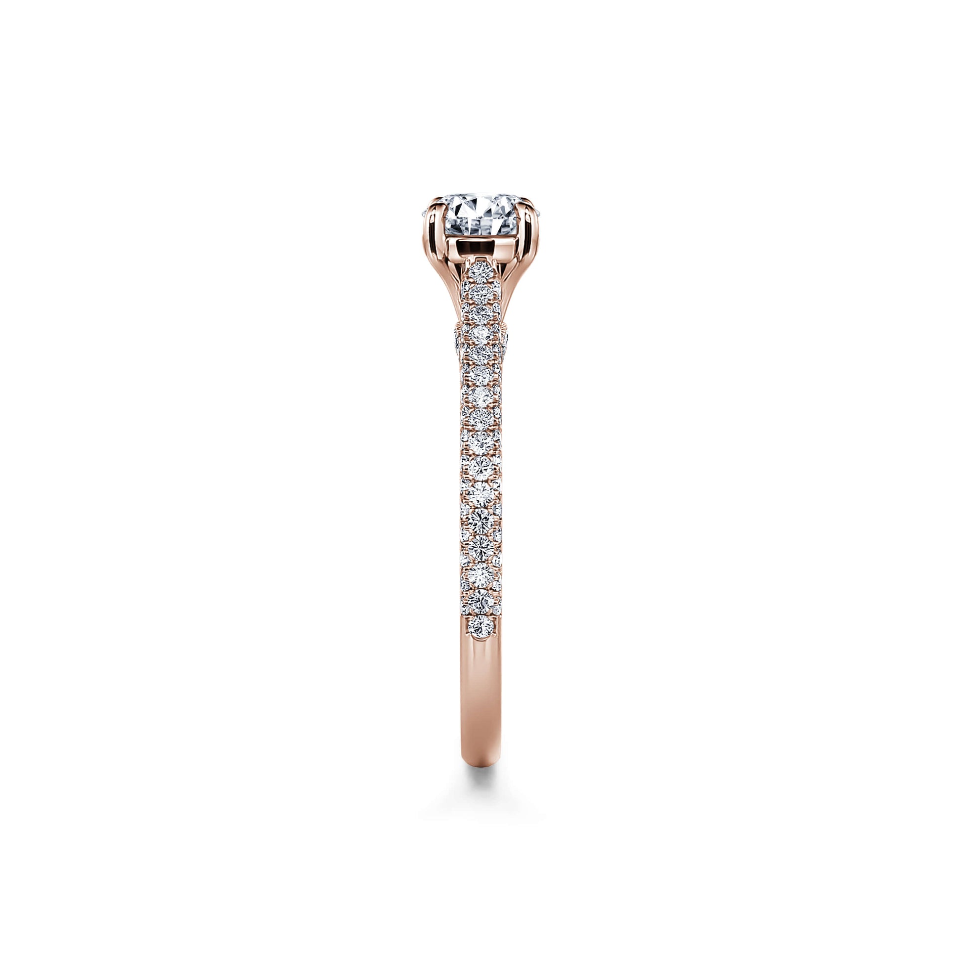 Solitaire diamant de synthèse en or rose Nastasia Lab 3