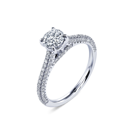Nastasia Lab&nbsp;-&nbsp;Solitaire diamant de synthèse en platine #2
