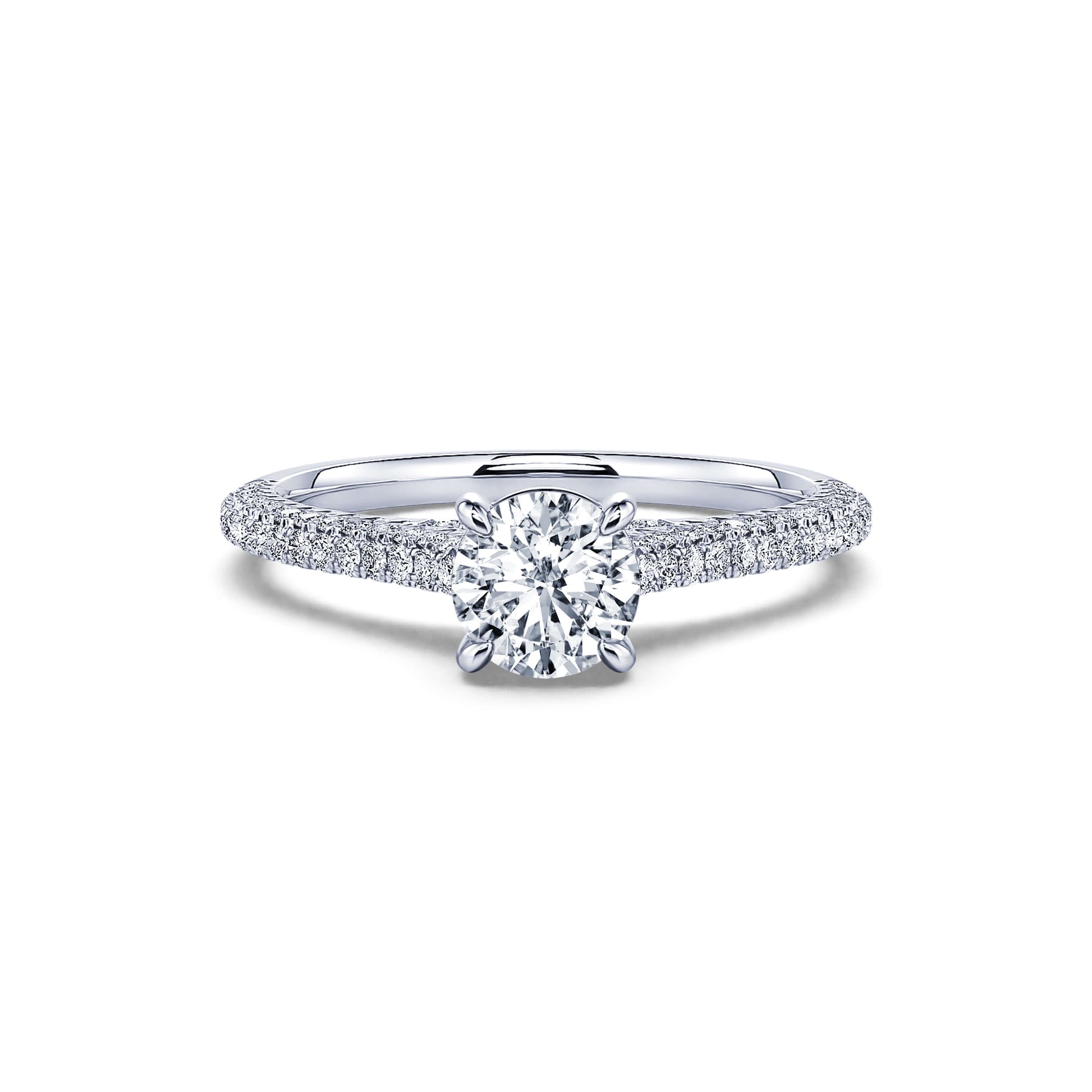 Solitaire diamant de synthèse en platine Nastasia Lab 4