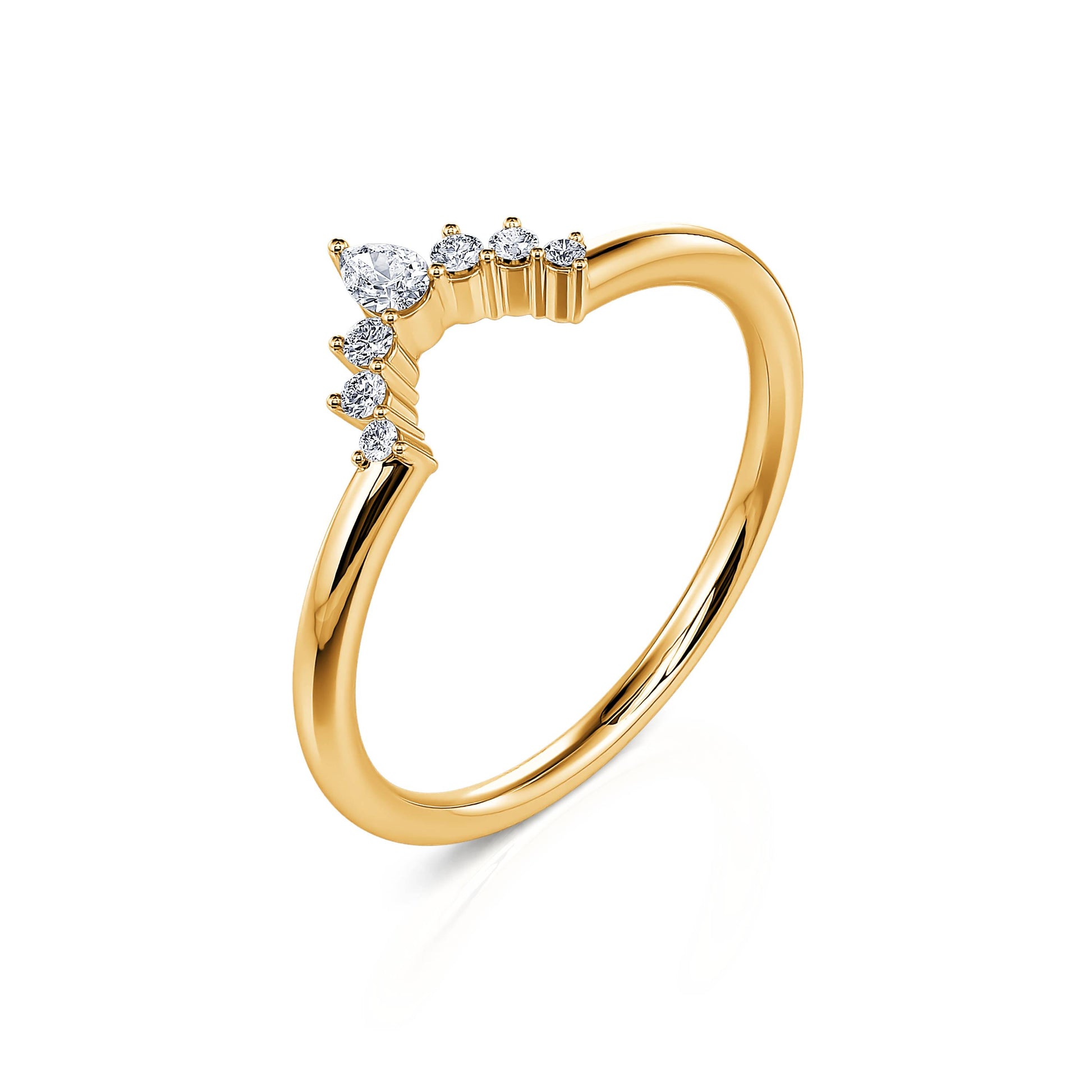 Alliance diamant or jaune Niki 1