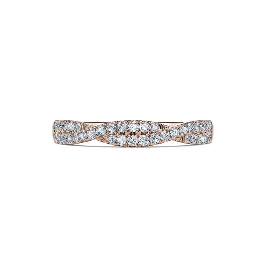 Nilla&nbsp;-&nbsp;Alliance entrelacée diamant or rose #2