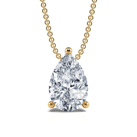 Noa M&nbsp;-&nbsp;Pendentif goutte diamant poire or jaune #2