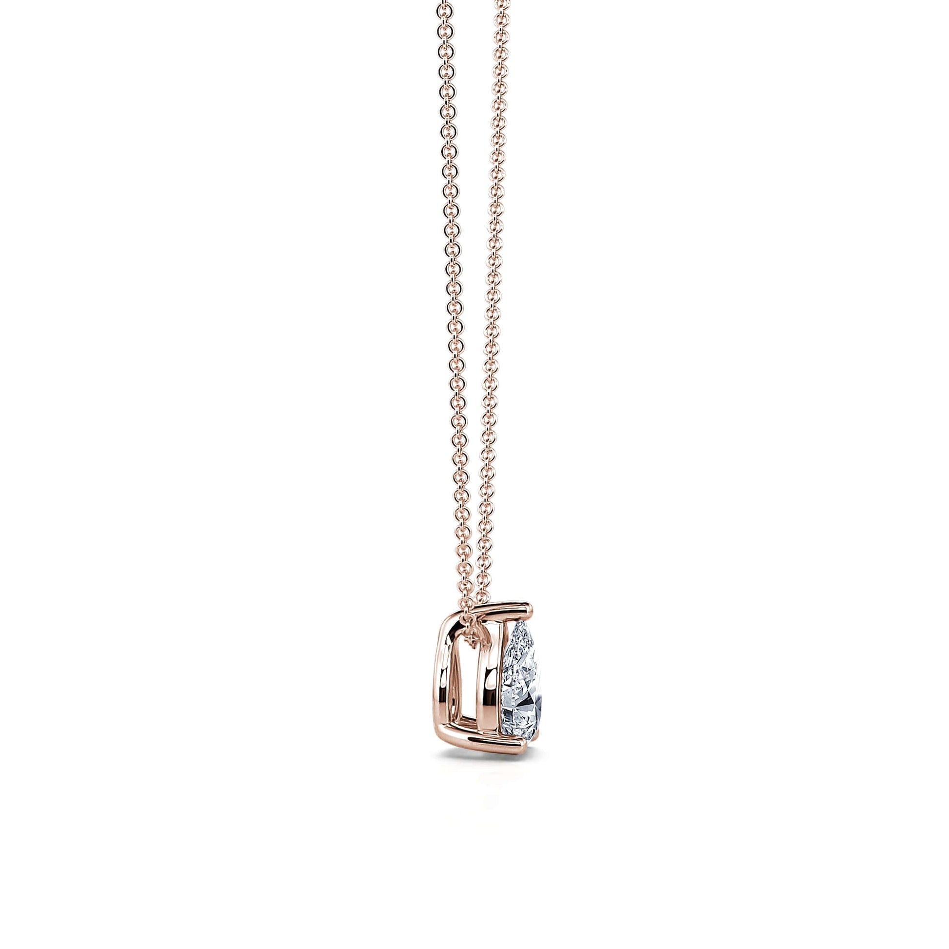 Pendentif goutte diamant poire or rose Noa S 3