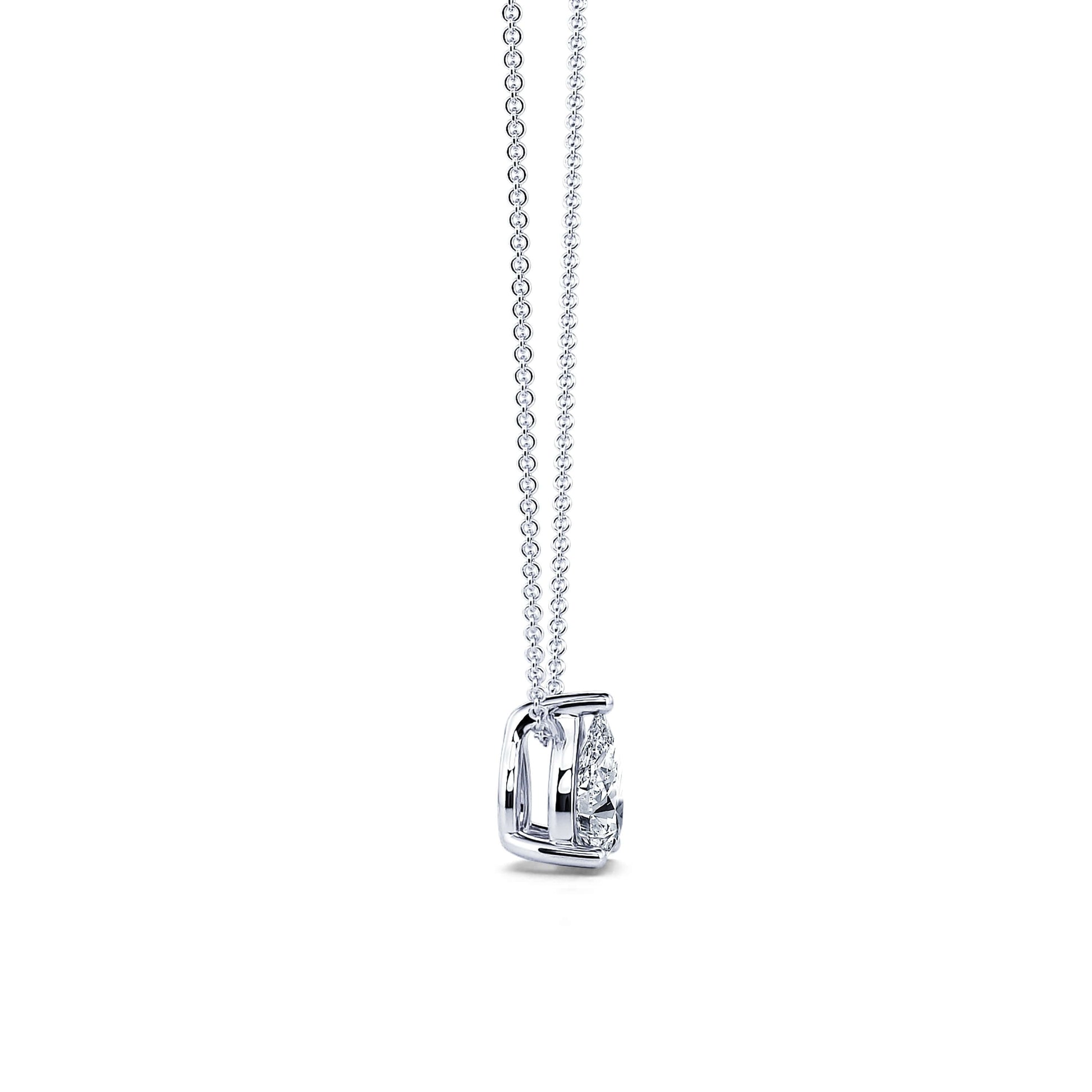 Pendentif goutte diamant poire or blanc Noa S 3