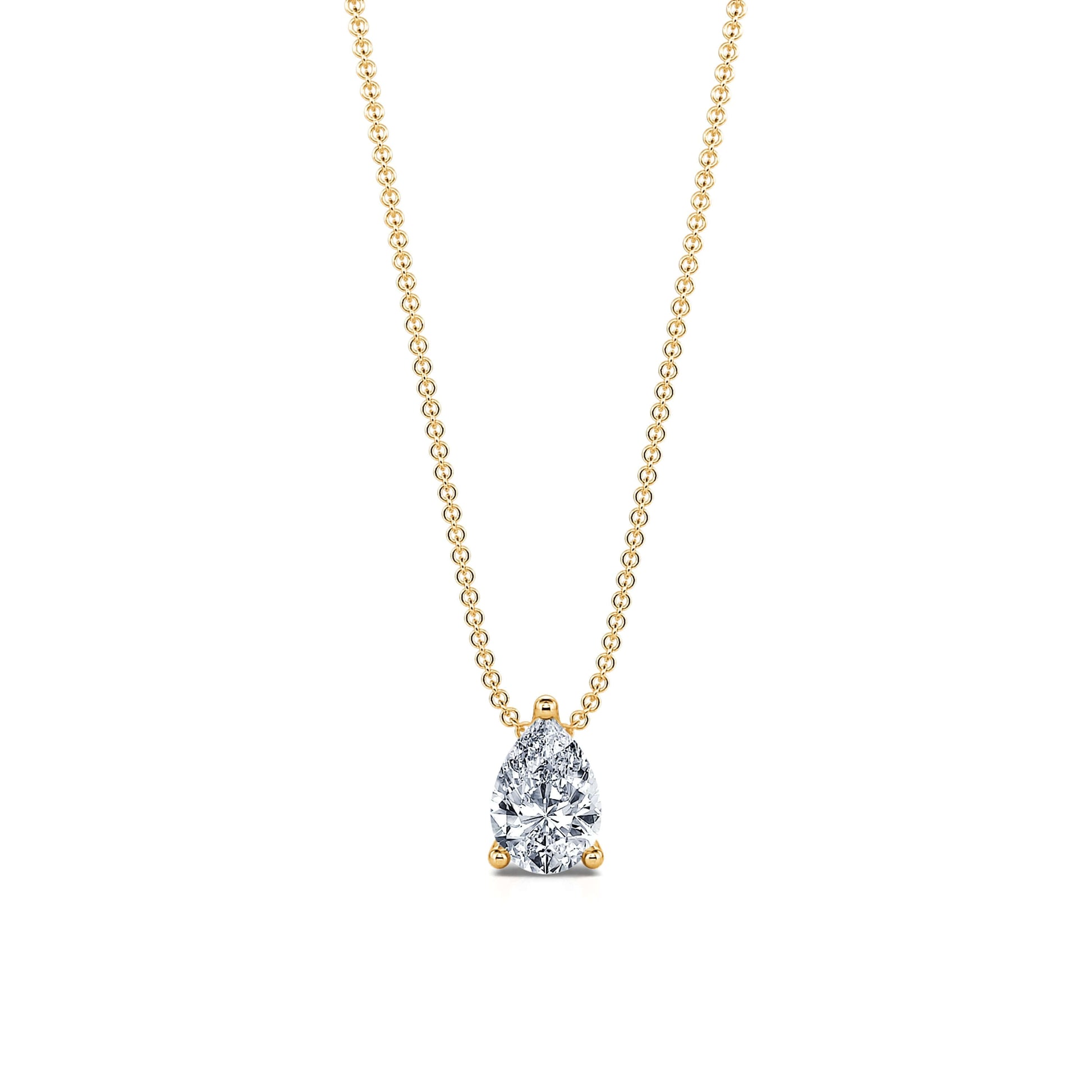 Pendentif goutte diamant poire or jaune Noa S 1