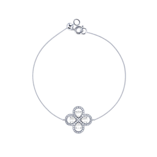 Nolan&nbsp;-&nbsp;Bracelet trèfle diamants et nacre #2