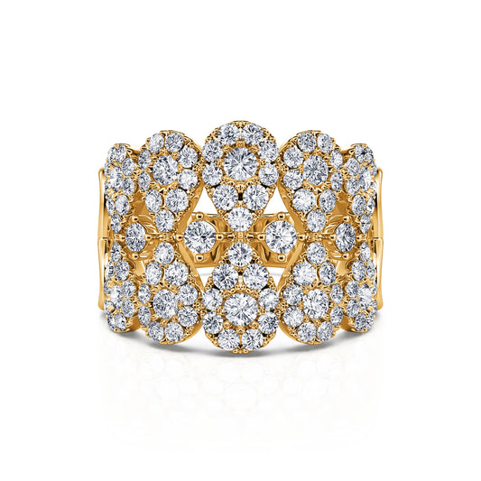 Nona - Bague dentelle diamant or jaune #2