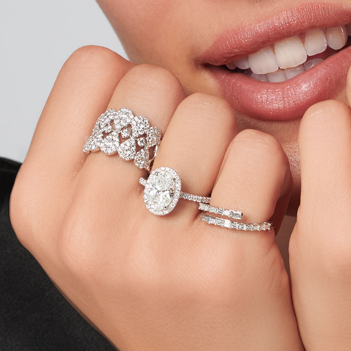 Bague dentelle diamant or jaune Nona 5