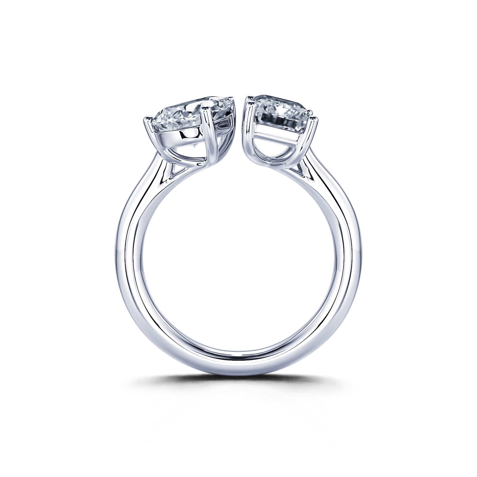 Bagues Solitaires Alliance Diamant Synthétique Bague 18 Carats Or