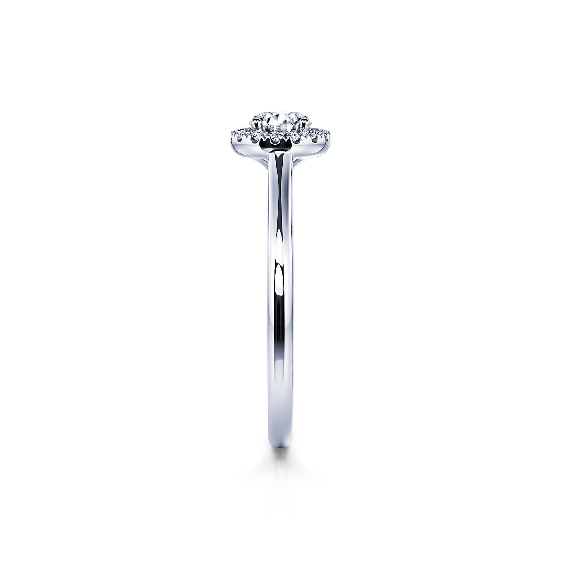 Bague de fiançailles Diamant Halo platine Odette 3