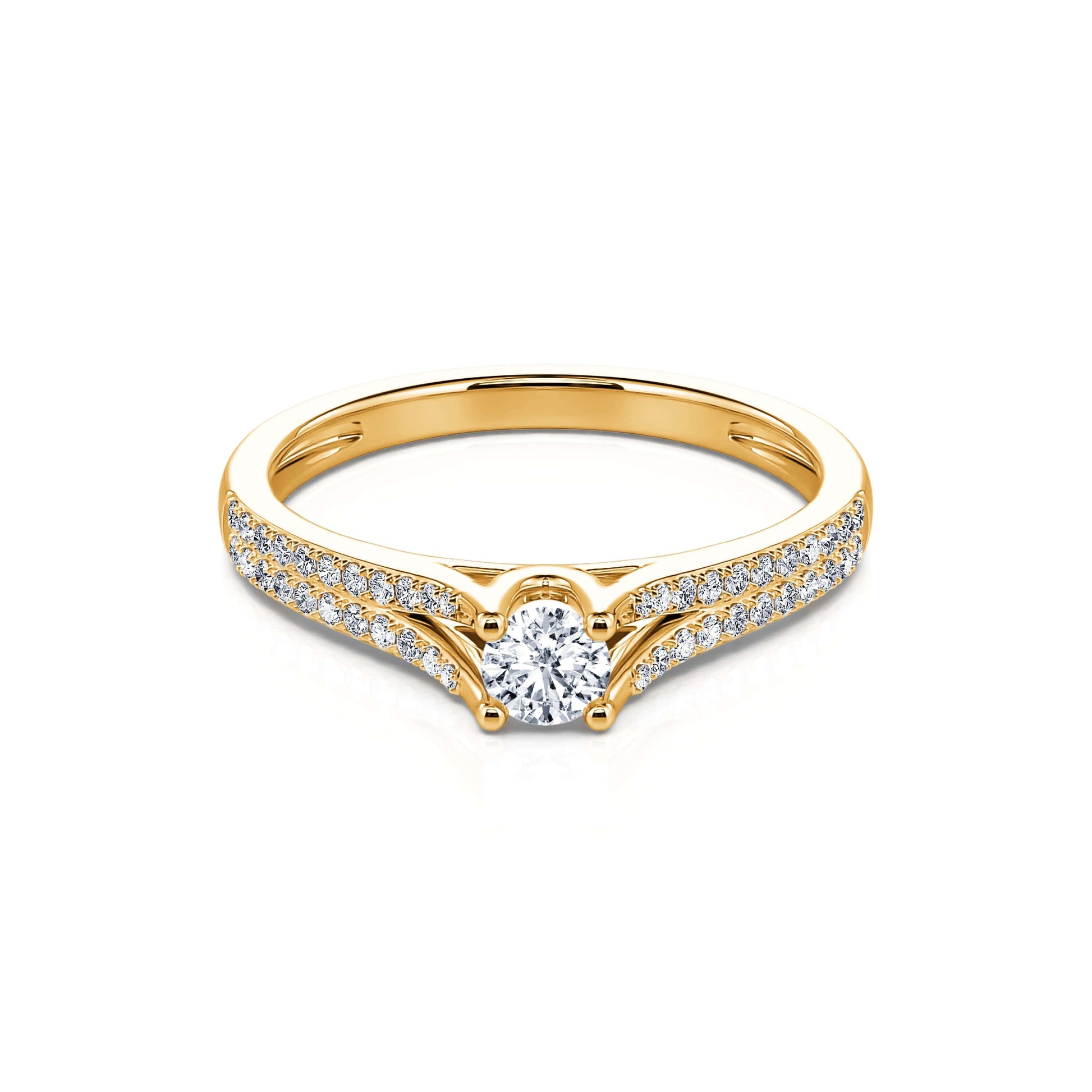 Solitaire diamant or jaune Ornelle 3
