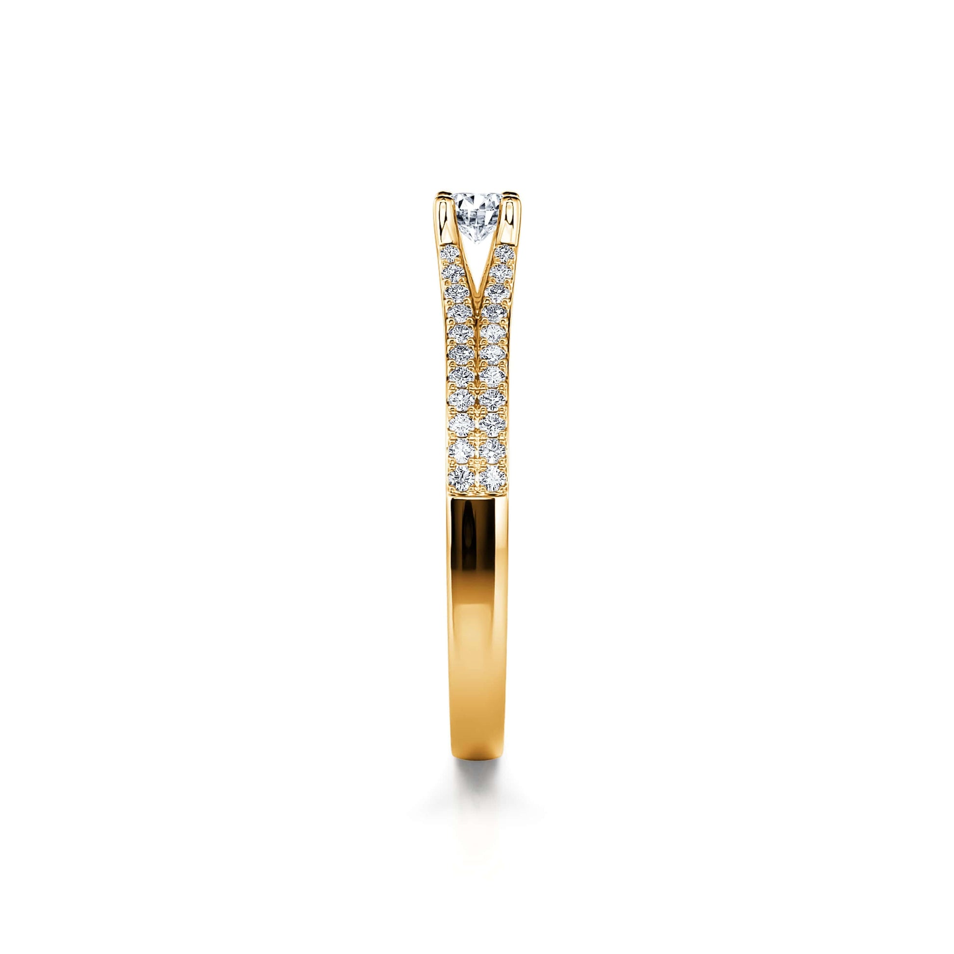 Solitaire diamant or jaune Ornelle 4